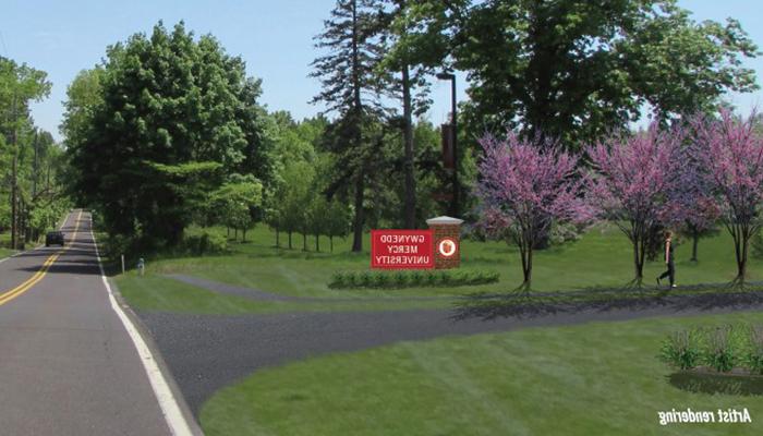 Evans Road entrance enhancements